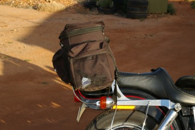 Side view of Rjays Expandable rack bag