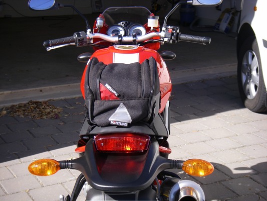 Ventura rear view on Ducati Monster